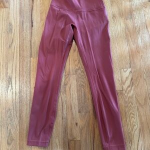 lululemon soft cranberry wunder under Leggings size 4